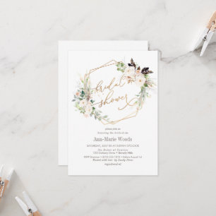 PixDezines Watercolor Blush Roses Bridal Shower In Invitation