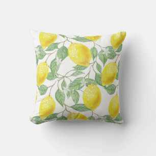 PixDezines Watercolor Lemon Pattern DIY Colours  Cushion