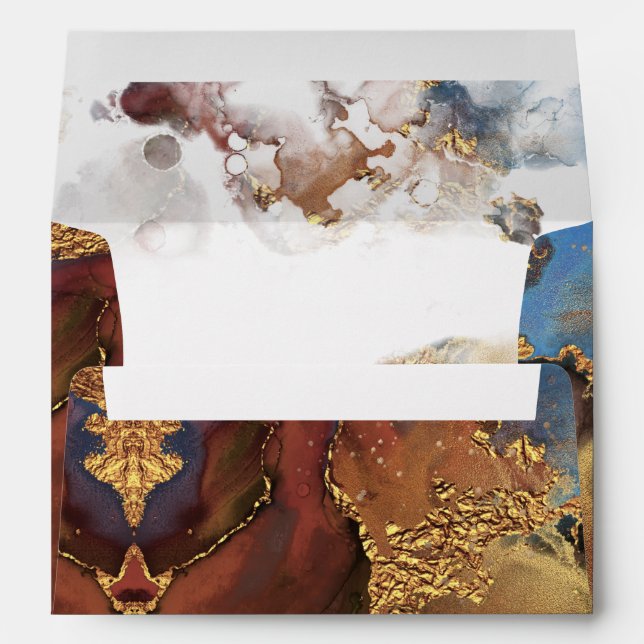 PixDezines Watercolor Modern Galaxy Abstract Envel Envelope (Back (Bottom))