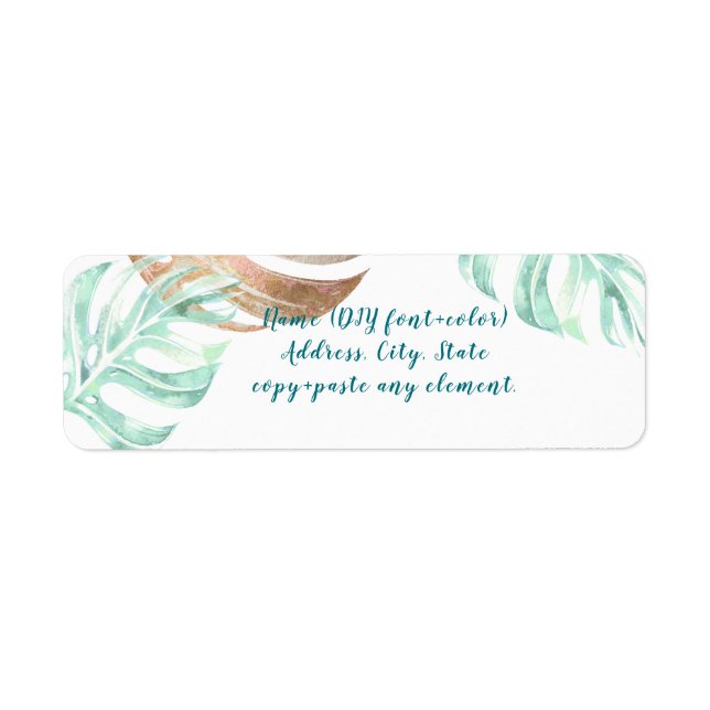 PixDezines Watercolor Monstera Leaves, Teal Green (Front)