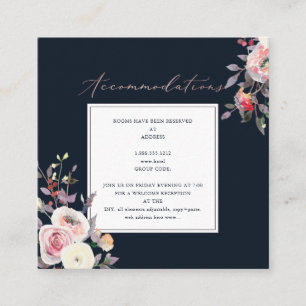 PixDezines Watercolor Pastel Roses Accommodations Enclosure Card