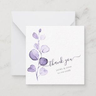 PixDezines Watercolor Purple Eucalyptus Card