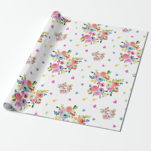 PixDezines Watercolor Ranunculus DIY background Wrapping Paper