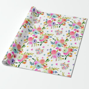 PixDezines Watercolor Ranunculus DIY background Wrapping Paper