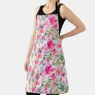 PixDezines Watercolor Summer Floral  Apron