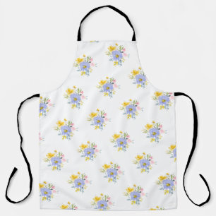 PixDezines Watercolor Summer Floral Apron