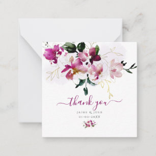 PixDezines Watercolor Sweetpeas Cherry Red Card
