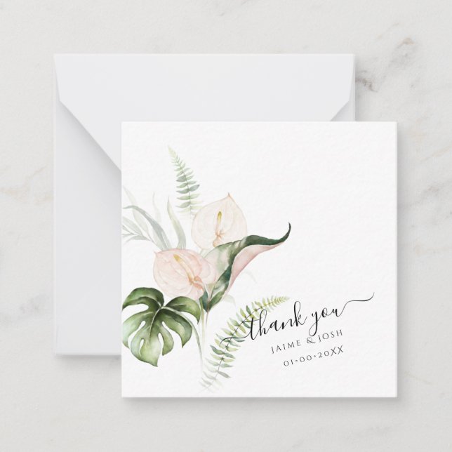 PixDezines Watercolor Tropical Jungle Card (Front)