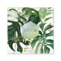 PixDezines Watercolor Variegated Tropical Greenery
