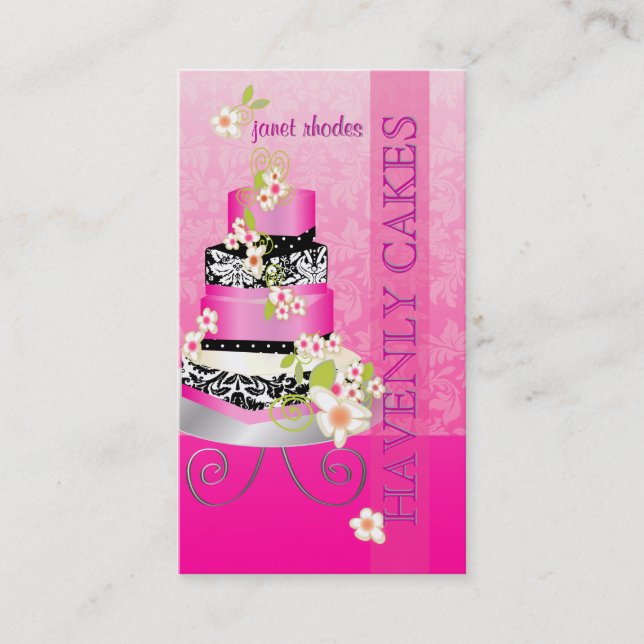 PixDezines wedding cake/Bakery/diy colour Business Card (Front)