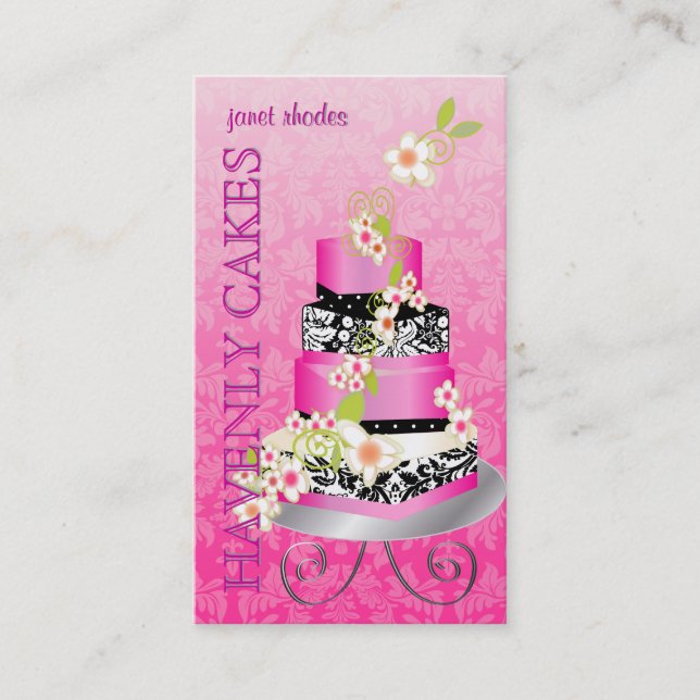 PixDezines wedding cake/Bakery/pâtisserie Business Card (Front)