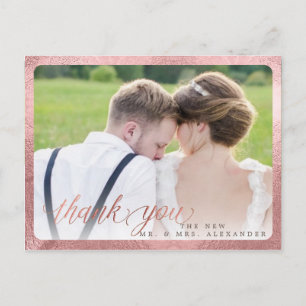 PixDezines Wedding Thank You/Fun Script Announcement Postcard