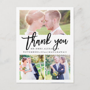 PixDezines Wedding Thank You/Modern Script Postcard