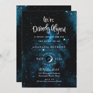 PixDezines We're Divinely Aligned Bridal Shower Invitation