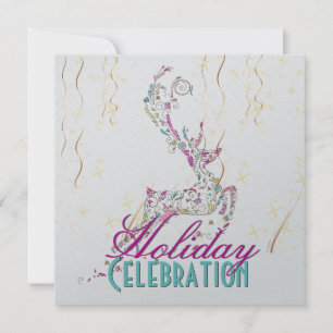 PixDezines Whimsy Reindeer+Holiday Invitation