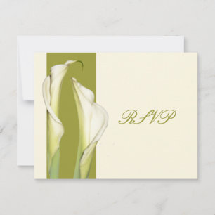 PixDezines white calla lilies/diy background RSVP Card