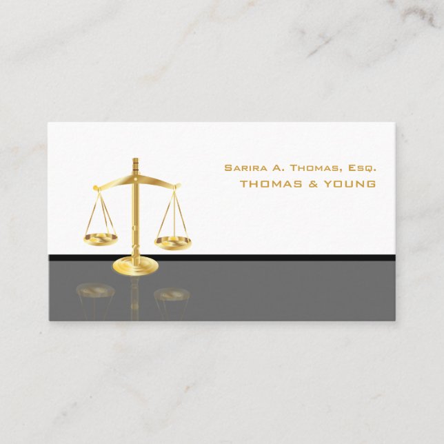 PixDezines WHITE+GREY ATTORNEYS/DIY COLORS Business Card (Front)