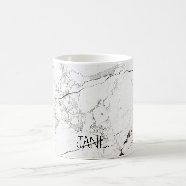 PixDezines WHITE MARBLE Coffee Mug (Center)