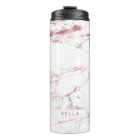 PixDezines WHITE MARBLE FAUX ROSE GOLD VEINS