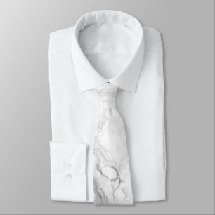 PixDezines White Marble Slab Tie