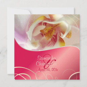 PixDezines White Orchid   Pale Pink + White Invitation