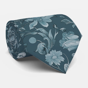 PixDezines William Morris Dusty BlueDIY Slate Blue Tie