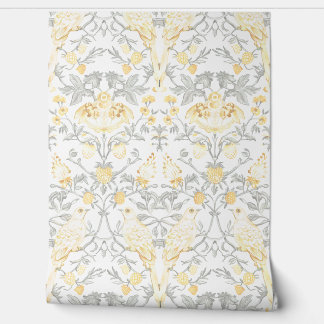 PixDezines William Morris Yellow Strawberry Thief Wallpaper