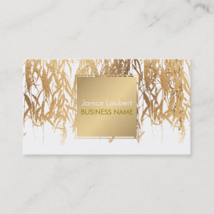PixDezines Willow/Faux Gold Foil/DIY background Business Card