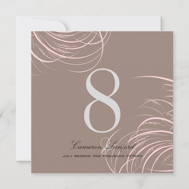 PixDezines wings of doves/table numbers Invitation (Front)