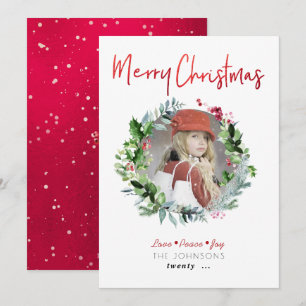 PixDezines Winter Wreath Christmas Greetings Invitation