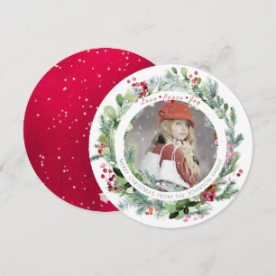 PixDezines Winter Wreath Christmas Greetings Invitation