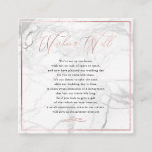 PixDezines Wishing Well, Calligraphy Rose Gold Enclosure Card