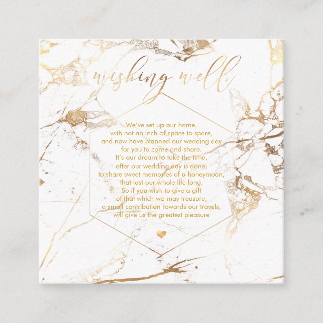 PixDezines Wishing Well/Marble /White+Gold Enclosure Card (Front)