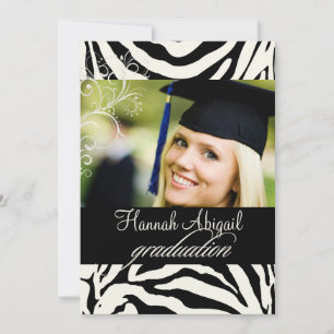 PixDezines Zebra Print 2011 Graduation Invites