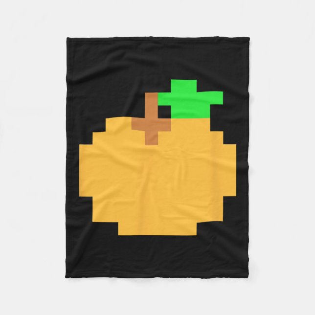Pixel 8-bit Arcade Video Game Matching Costume Tea Fleece Blanket (Front)