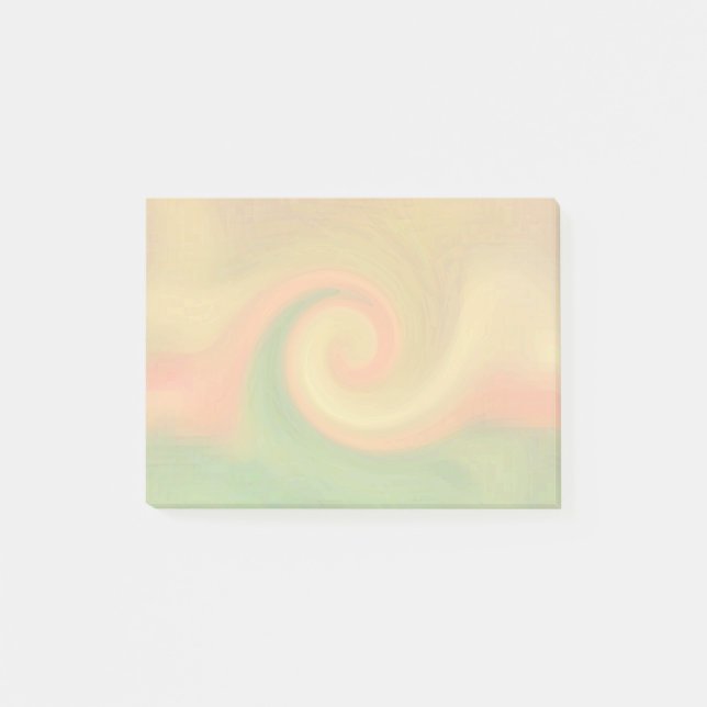 Pixel Abstract Autumn Swirl Post-it Notes (Front)