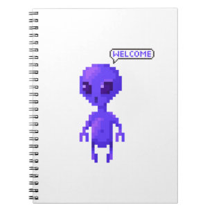 Pixel Alien Welcome Gamer Notebook