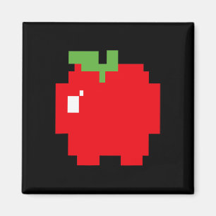 Pixel Apple 80s Retro Arcade Video Game Halloween  Magnet