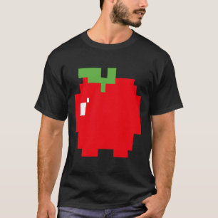 Pixel Apple 80s Retro Arcade Video Game Halloween  T-Shirt