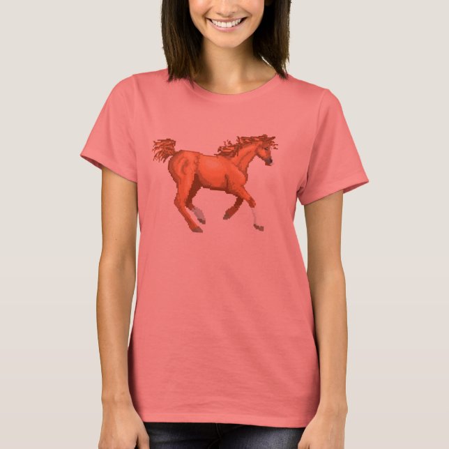 Pixel Arabian Horse Shirt (Front)