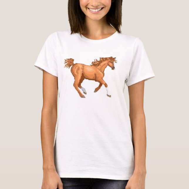 Pixel Arabian Horse Shirt (Front)