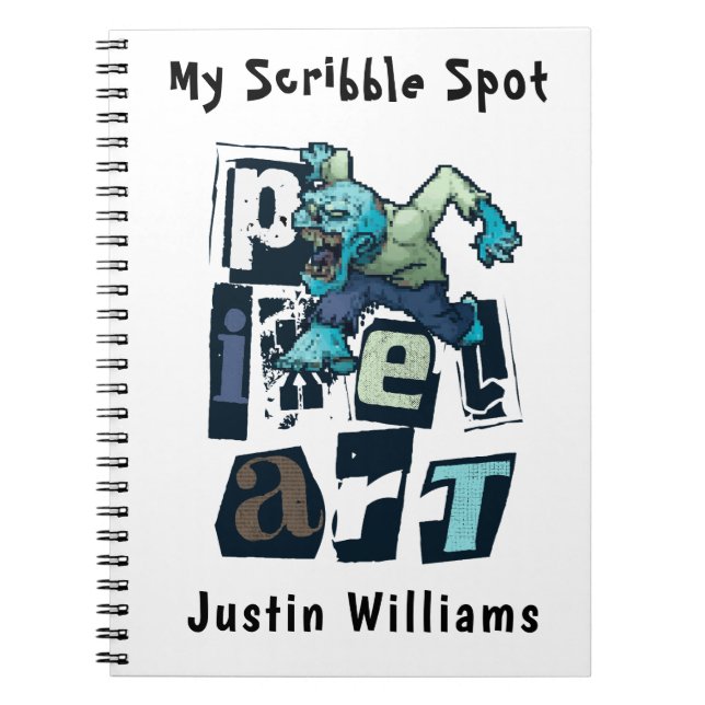 Pixel art and monster custom notebook (Front)