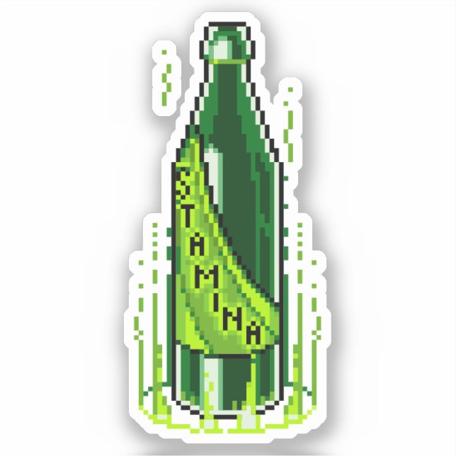 Pixel Art Beer Stamina Potion Sticker (Front)