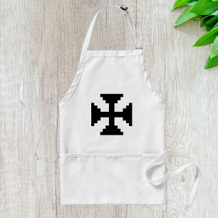 Pixel Art Black Cross Symbol  Standard Apron
