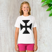 Pixel Art Black Cross Symbol 