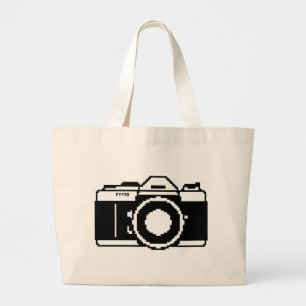 Pixel Art Camera Tote Bag