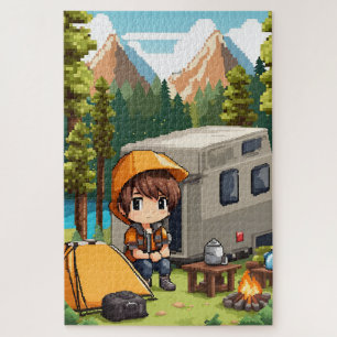 Pixel Art Camping Jigsaw Puzzle