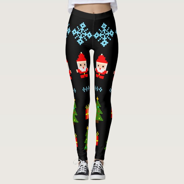 Pixel Art Christmas 2 Leggings (Front)