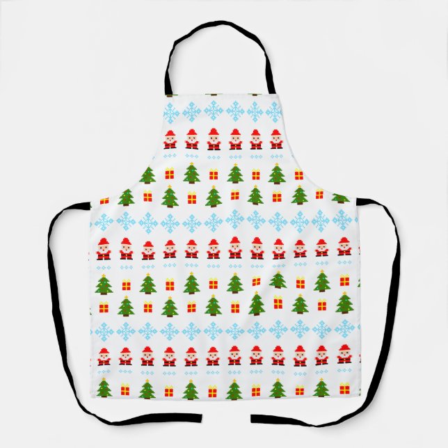 Pixel Art Christmas Apron (Front)