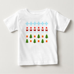 Pixel Art Christmas Baby T-Shirt